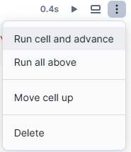 Running a cell and advance to next cell - Snowflake Notebooks - Snowflake Streamlit - Snowflake Snowpark - Snowpark Python - Data Visualization - Pandas Dataframe - Python API - Data Exploration