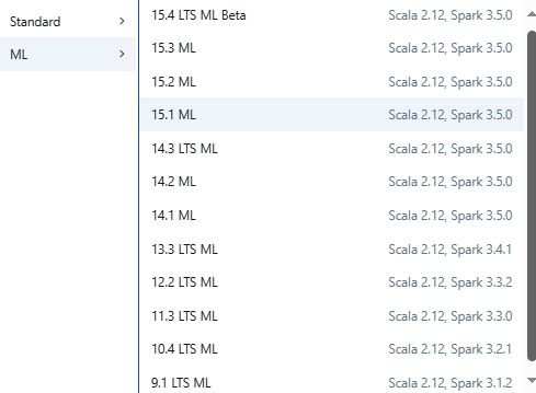 Picking a Databricks ML Runtime Version - Databricks Runtime - Databricks Runtime Versions - Databricks Clusters - Apache Spark Version - Apache Spark