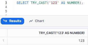 Converting String to number using Snowflake TRY CAST - Snowflake CAST - Snowflake TRY CAST