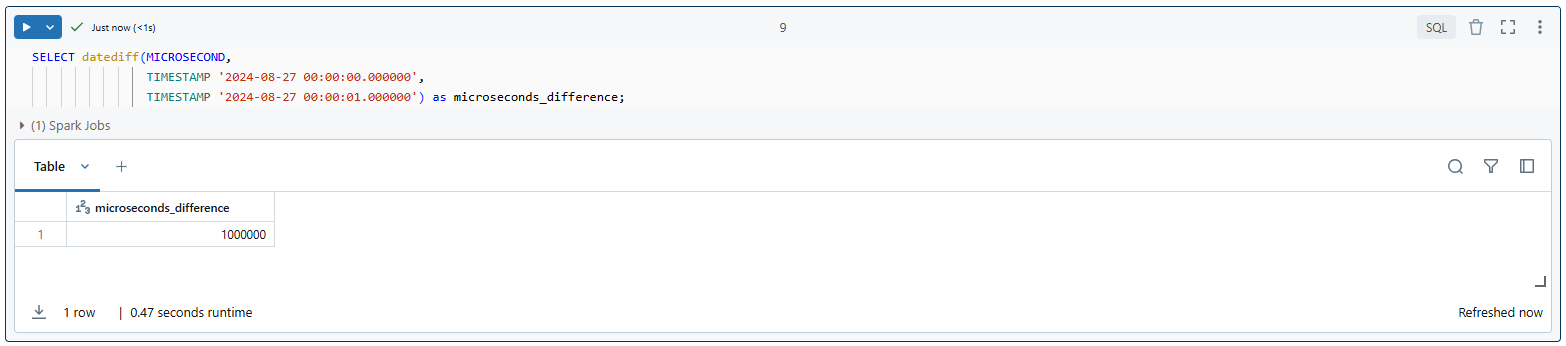 Calculate the difference in microseconds using Databricks DATEDIFF - DATEDIFF - Databricks DATEDIFF - DATEDIFF in Databricks