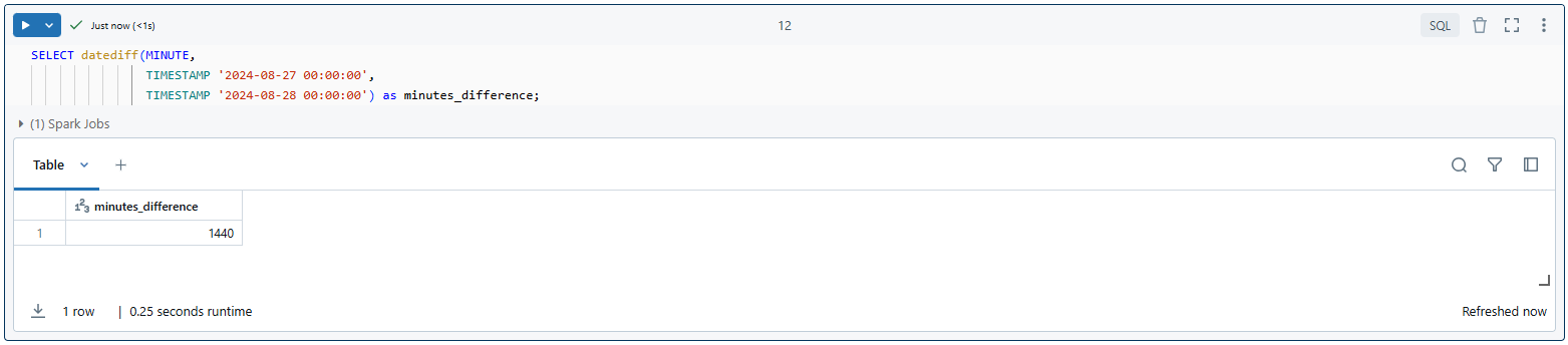Calculate the difference in minutes using Databricks DATEDIFF - DATEDIFF - Databricks DATEDIFF - DATEDIFF in Databricks
