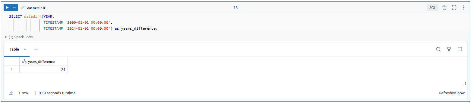 Calculate the difference in years using Databricks DATEDIFF - DATEDIFF - Databricks DATEDIFF - DATEDIFF in Databricks