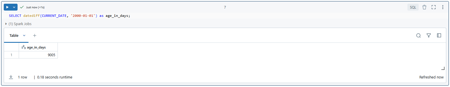 Calculate the age of a person in days using Databricks DATEDIFF - DATEDIFF - Databricks DATEDIFF - DATEDIFF in Databricks