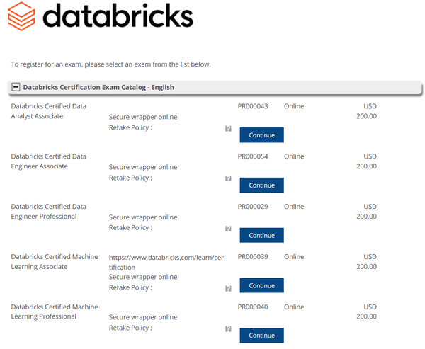 Registering for Databricks Certified Associate Developer for Apache Spark certification Exam - Apache Spark Certifications- Apache Spark Training - Databricks Certification - Databricks Certified - Databricks Spark Certification - Databricks Certified Associate Developer for Apache Spark - PySpark Certification - Spark Certification cost - Spark Certification Exam - HDP Certified Apache Spark Developer - MapR Certified Spark Developer - Spark Badge - O'Reilly Spark Certification - Spark Course Online