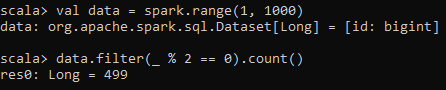 Testing a basic Spark with Scala operation - Apache Spark With Scala - Spark With Scala - Spark and Scala - Spark Scala Tutorial - Spark on Scala - Spark Architecture - Apache Spark Architecture - Spark Scala Architecture - Installing Apache Spark - Installing Spark on Mac - Installing Spark on Windows - Installing Spark on Linux - Scala Build Tool - SBT for Scala - SBT build - Data Analysis With Scala