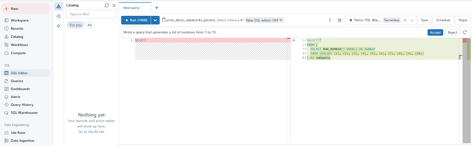 Databricks Assistant Integration in Databricks SQL editor - Databricks Assistant - Unity Catalog - Databricks Unity Catalog - Databricks SQL Editor - Databricks Notebooks - AI Assistant - AI in Programming - AI Code Generation - Data Visualizations - Natural Language Processing - Natural Language Analysis - Databricks Workspace - Databricks Dashboard