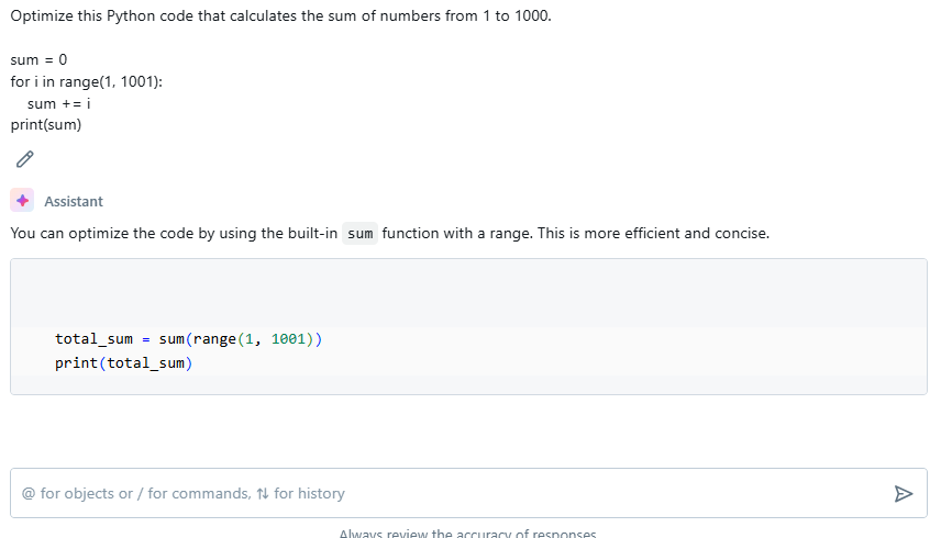 Optimizing and Refactoring code using Databricks Assistant - Databricks Assistant - Unity Catalog - Databricks Unity Catalog - DatabricksIQ - Databricks SQL Editor - Databricks Notebooks - AI Assistant - AI in Programming - AI Code Generation - Data Visualizations - Natural Language Processing - Natural Language Analysis - Databricks Workspace - Databricks Dashboard