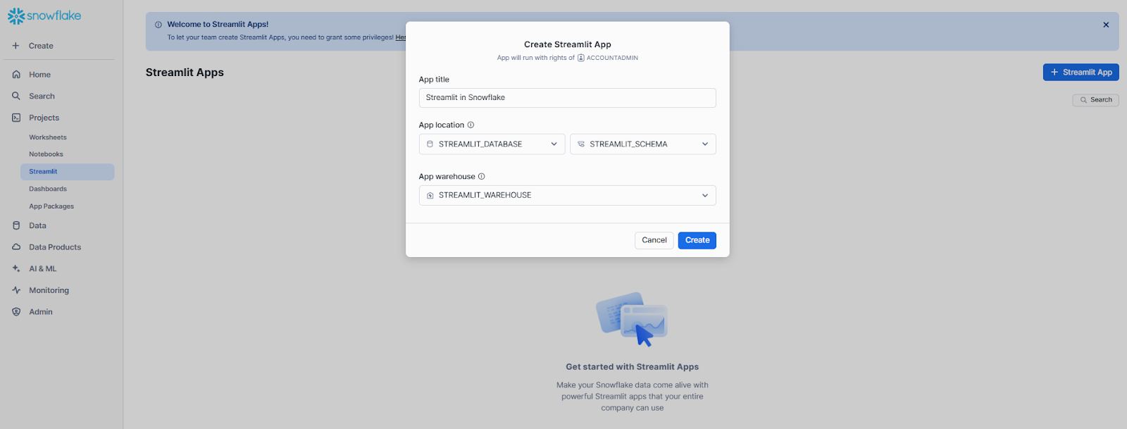 Creating Streamlit app in Snowflake - Streamlit in Snowflake - Streamlit - Snowflake - Snowflake Streamlit - Streamlit Python - Python library - Python Framework - Data applications - Machine learning - RBAC - Role based Access Control - Data Visualization - Snowflake Warehouse - Snowflake UDFs - Snowpark - Snowflake Snowpark - Stored procedures - Snowflake Native App Framework - Snowflake dashboards