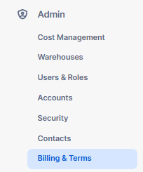 Navigating to admin section > billing & terms - Streamlit in Snowflake - Streamlit - Snowflake - Snowflake Streamlit - Streamlit Python - Python library - Python Framework - Data applications - Machine learning - RBAC - Role based Access Control - Data Visualization - Snowflake Warehouse - Snowflake UDFs - Snowpark - Snowflake Snowpark - Stored procedures - Snowflake Native App Framework - Snowflake dashboards