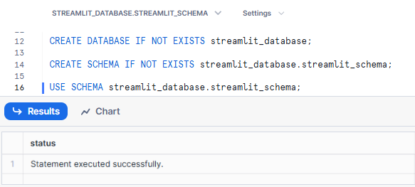 Creating Snowflake database and schema - Streamlit in Snowflake - Streamlit - Snowflake - Snowflake Streamlit - Streamlit Python - Python library - Python Framework - Data applications - Machine learning - RBAC - Role based Access Control - Data Visualization - Snowflake Warehouse - Snowflake UDFs - Snowpark - Snowflake Snowpark - Stored procedures - Snowflake Native App Framework - Snowflake dashboards