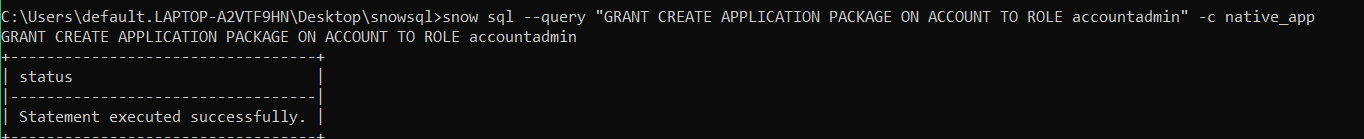 Granting Create Application Package to accountadmin - Snowflake Native Applications - Snowflake Native App Framework - Snowflake Native Application Framework - Snowflake Apps - Snowflake Marketplace - Snowflake Data Marketplace - Snowflake Stored Procedures - Stored Procedures in Snowflake - UDFs - Snowflake UDFs - Snowflake Container Service - Snowflake Streamlit - Snowflake CLI - Visual Studio Code - Snowflake Data Sharing - Application Development - Snowflake Application Development - Snowflake App Marketplace - Snowflake Integration - App Monetization - Data Monetization - Data Sharing Platform - AWS Cloud - Azure Cloud - Google Cloud - Marketplace Listings