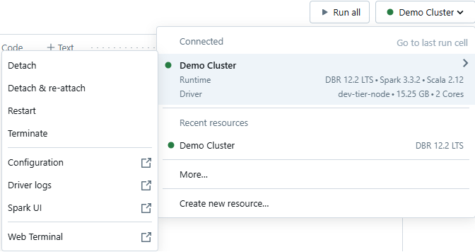 Attaching the Databricks Notebook to clusters - Databricks Download File From DBFS - Download File From DBFS - DBFS - Databricks DBFS - Databricks File System - Databricks CLI - Databricks Notebooks - Databricks Filestore - Databricks REST API - DBFS Filestore - FileStore in Databricks - Databricks Workspace - DBFS Root - DBFS Mounts - Databricks Unity Catalog - Unity Catalog Volume - DBFS REST API - Databricks Display - Databricks Display Function - Databricks Display DataFrame - Databricks Display Options - Databricks Workspace URL - Databricks URL - Local Machine - Local Filesystem