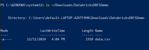 Verifying the downloaded file from DBFS - Databricks Download File From DBFS - Download File From DBFS - DBFS - Databricks DBFS - Databricks File System - Databricks CLI - Databricks Notebooks - Databricks Filestore - Databricks REST API - DBFS Filestore - FileStore in Databricks - Databricks Workspace - DBFS Root - DBFS Mounts - Databricks Unity Catalog - Unity Catalog Volume - DBFS REST API - Databricks Display - Databricks Display Function - Databricks Display DataFrame - Databricks Display Options - Databricks Workspace URL - Databricks URL - Local Machine - Local Filesystem