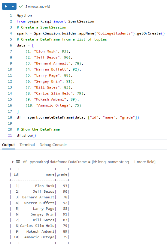 Creating a DataFrame and listing all its contents - Databricks Temp Table - Databricks Temporary View - Create Temp View Databricks - Databricks Temporary Table - Databricks Create Temporary Table - Create Temporary Table Databricks - Temporary Table in Databricks - Databricks Tables - Databricks Create Table - Databricks SQL Temp Table - Temp View in Databricks - SQL Temp Table - Temporary Table SQL - Temporary Storage - Temporary Data - Temporary Data Storage - Databricks Queries - Databricks SQL Queries