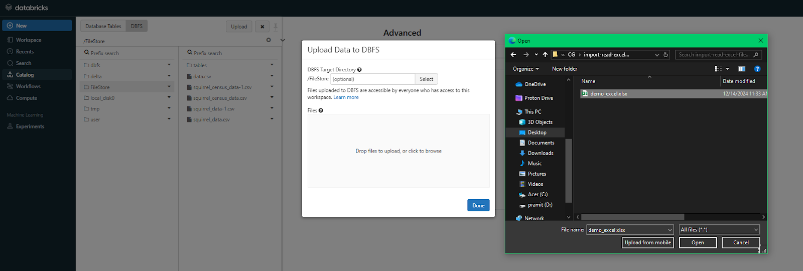 Uploading Excel files to Databricks File System (DBFS) - Read Excel - Read Excel Files - Import Excel - Import Excel Files - Read Excel File in Databricks - Read Excel in Databricks - Databricks Excel - Excel to Databricks - Excel Data Import - Excel - Microsoft Excel - Excel File Formats - Spark Read Excel - com crealytics spark excel - Databricks Read Excel - com crealytics spark excel databricks - Databricks Notebook - Databricks Workspace - Databricks Integration - DataFrame - Spark DataFrame - PySpark DataFrame - Databricks DataFrame - Databricks Pandas - Databricks PySpark - openpyxl - openpyxl python - Data Ingestion - Ingest Data - Data Aggregation - Data Transformation