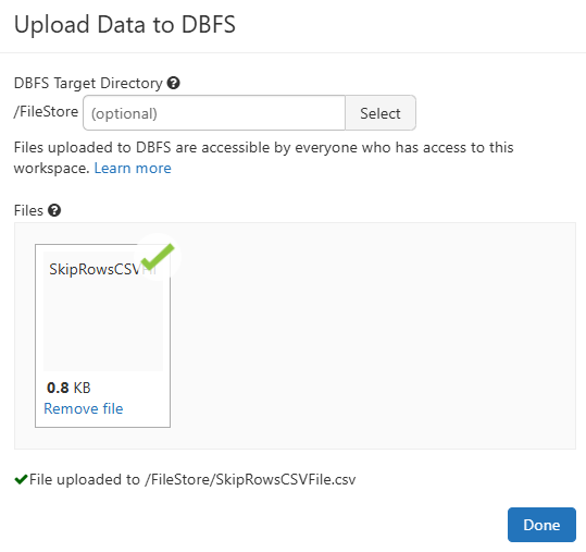 Uploading files to Databricks DBFS - Reading CSV - Read CSV in Databricks - Reading CSV Files - Read CSV File in Databricks - Skip Rows - Skip Rows CSV Files - Pandas Read CSV Skip Rows - pd Read CSV Skip Rows - Spark Read CSV Skip Rows - CSV Files - Spark Read Option - Spark Read Format Options - Spark Read CSV - Read CSV in Spark - Spark Read CSV Options - skipfooter - DataFrame - Spark DataFrame - PySpark DataFrame - Databricks Export to CSV - CSV File Processing - RDD - Resilient Distributed Dataset - RDD in Spark - Databricks Notebook - DBFS - Data Preprocessing