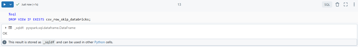 Dropping Databricks Temporary View - Reading CSV - Read CSV in Databricks - Reading CSV Files - Read CSV File in Databricks - Skip Rows - Skip Rows CSV Files - Pandas Read CSV Skip Rows - pd Read CSV Skip Rows - Spark Read CSV Skip Rows - CSV Files - Spark Read Option - Spark Read Format Options - Spark Read CSV - Read CSV in Spark - Spark Read CSV Options - skipfooter - DataFrame - Spark DataFrame - PySpark DataFrame - Databricks Export to CSV - CSV File Processing - RDD - Resilient Distributed Dataset - RDD in Spark - Databricks Notebook - DBFS - Data Preprocessing