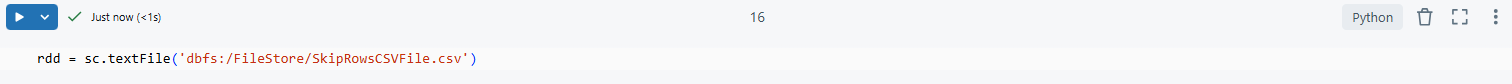 Using textFile() to load CSV file as RDD - Reading CSV - Read CSV in Databricks - Reading CSV Files - Read CSV File in Databricks - Skip Rows - Skip Rows CSV Files - Pandas Read CSV Skip Rows - pd Read CSV Skip Rows - Spark Read CSV Skip Rows - CSV Files - Spark Read Option - Spark Read Format Options - Spark Read CSV - Read CSV in Spark - Spark Read CSV Options - skipfooter - DataFrame - Spark DataFrame - PySpark DataFrame - Databricks Export to CSV - CSV File Processing - RDD - Resilient Distributed Dataset - RDD in Spark - Databricks Notebook - DBFS - Data Preprocessing