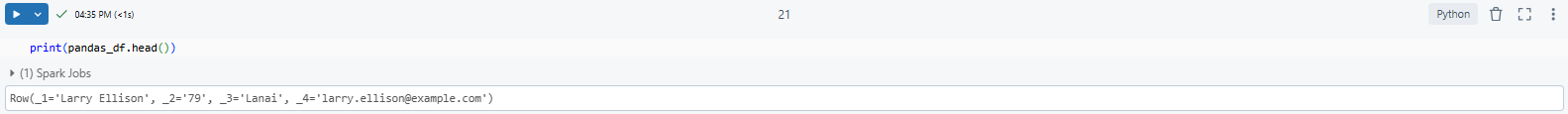 Validating and displaying data - Reading CSV - Read CSV in Databricks - Reading CSV Files - Read CSV File in Databricks - Skip Rows - Skip Rows CSV Files - Pandas Read CSV Skip Rows - pd Read CSV Skip Rows - Spark Read CSV Skip Rows - CSV Files - Spark Read Option - Spark Read Format Options - Spark Read CSV - Read CSV in Spark - Spark Read CSV Options - skipfooter - DataFrame - Spark DataFrame - PySpark DataFrame - Databricks Export to CSV - CSV File Processing - RDD - Resilient Distributed Dataset - RDD in Spark - Databricks Notebook - DBFS - Data Preprocessing