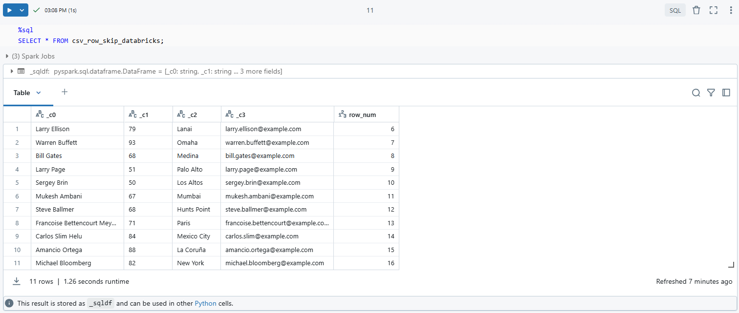 Querying Databricks Temporary View - Reading CSV - Read CSV in Databricks - Reading CSV Files - Read CSV File in Databricks - Skip Rows - Skip Rows CSV Files - Pandas Read CSV Skip Rows - pd Read CSV Skip Rows - Spark Read CSV Skip Rows - CSV Files - Spark Read Option - Spark Read Format Options - Spark Read CSV - Read CSV in Spark - Spark Read CSV Options - skipfooter - DataFrame - Spark DataFrame - PySpark DataFrame - Databricks Export to CSV - CSV File Processing - RDD - Resilient Distributed Dataset - RDD in Spark - Databricks Notebook - DBFS - Data Preprocessing