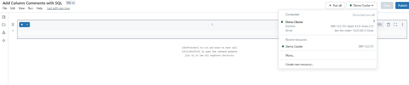 Attaching Databricks Notebook to Databricks Compute cluster - Databricks Tables - Column Comments - Databricks COMMENT - Databricks Add Comment to Column - Databricks ALTER TABLE - ALTER TABLE Databricks - Databricks ALTER COLUMN - ALTER COLUMN Databricks - Databricks Table Comment - Databricks Add Column to Table - Databricks Metadata - Databricks Table Metadata - SQL Comments - Databricks SQL Comments - Comment in Databricks - PySpark Comments - Inline Comments - Databricks SQL - PySpark DataFrame