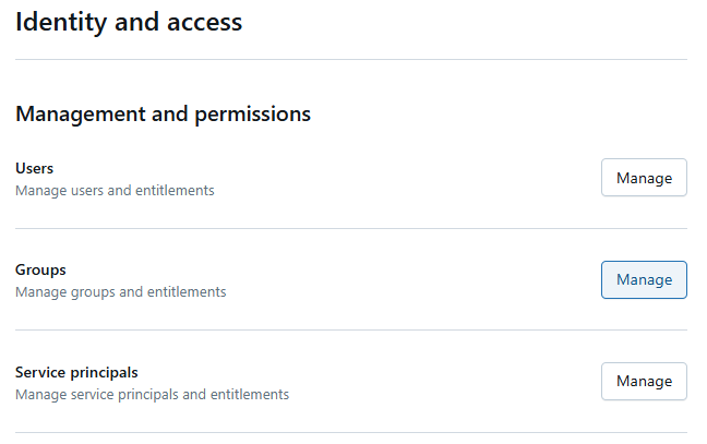 Navigating to the management and permission section - Databricks Notebook - Databricks Notebook Download - Notebook Download - Download Permissions - Databricks Workspace - Databricks Workspace Permissions - Databricks Workspace Access - Databricks Security - Databricks Data Security - Access Control - Databricks Access Control - Access Control List - Databricks ACL - Databricks Download - Databricks Admin - Databricks Account Admin - Databricks Users - Workspace Permissions - DBFS - Databricks DBFS - Databricks UI - File Download - Disable File Download - Result Download - User Permissions