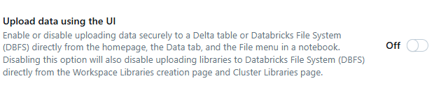 Disabling data upload using the UI - Databricks Notebook - Databricks Notebook Download - Notebook Download - Download Permissions - Databricks Workspace - Databricks Workspace Permissions - Databricks Workspace Access - Databricks Security - Databricks Data Security - Access Control - Databricks Access Control - Access Control List - Databricks ACL - Databricks Download - Databricks Admin - Databricks Account Admin - Databricks Users - Workspace Permissions - DBFS - Databricks DBFS - Databricks UI - File Download - Disable File Download - Result Download - User Permissions