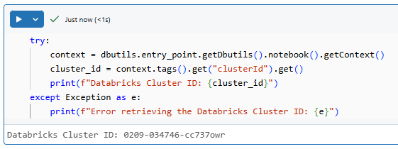 Executing Databricks Notebook cell - Databricks Cluster - Cluster in Databricks - Cluster ID - Databricks Cluster ID - Cluster ID in Databricks - Spark Configuration - Apache Spark Configuration - spark conf - spark conf get - Environment Variables - Databricks Environment Variables - Databricks Set Environment Variables - Databricks Notebook - Databricks CLI - Databricks REST API - Application Insights Telemetry - Cluster Node - Cluster URL - Cluster Details - dbutils - Databricks dbutils - dbutils in Databricks - Databricks Workspace - Databricks Workspace ID