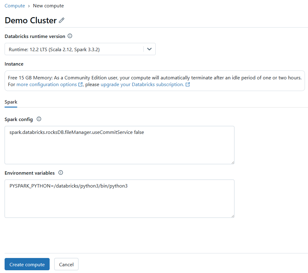 Configuring Databricks compute cluster - PySpark - PySpark DataFrame - Create PySpark DataFrame - Databricks PySpark - PySpark in Databricks - Databricks and PySpark - PySpark Unique - PySpark Unique Values in Column - PySpark Get Unique Values in Column - PySpark Distinct - PySpark Distinct Values - PySpark Example - PySpark Count Unique - PySpark Count Unique Values in Column - PySpark Count Distinct - PySpark Count Distinct Values in Column - Count Distinct PySpark - Distinct Values - Distinct Values PySpark - PySpark Count Distinct Values - Unique Values - Unique Values Access - Unique Values DataFrame - Unique Values Pandas - Unique Values in a Column - Unique Values in PySpark - Unique Values PySpark - PySpark collect - collect PySpark - collect in PySpark - PySpark show - PySpark groupBy - PySpark orderBy - PySpark count - PySpark dropDuplicates - PySpark to Pandas - Pandas to PySpark DataFrame - Pandas DataFrame to PySpark DataFrame - PySpark DataFrame to Pandas - Pandas Distinct Values - Pandas Distinct Values in Column - Distinct Values Pandas - PySpark Architecture - PySpark Architecture Diagram - Databricks Compute - Databricks Notebook