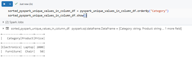 Sorting PySpark unique values - PySpark - PySpark DataFrame - Create PySpark DataFrame - Databricks PySpark - PySpark in Databricks - Databricks and PySpark - PySpark Unique - PySpark Unique Values in Column - PySpark Get Unique Values in Column - PySpark Distinct - PySpark Distinct Values - PySpark Example - PySpark Count Unique - PySpark Count Unique Values in Column - PySpark Count Distinct - PySpark Count Distinct Values in Column - Count Distinct PySpark - Distinct Values - Distinct Values PySpark - PySpark Count Distinct Values - Unique Values - Unique Values Access - Unique Values DataFrame - Unique Values Pandas - Unique Values in a Column - Unique Values in PySpark - Unique Values PySpark - PySpark collect - collect PySpark - collect in PySpark - PySpark show - PySpark groupBy - PySpark orderBy - PySpark count - PySpark dropDuplicates - PySpark to Pandas - Pandas to PySpark DataFrame - Pandas DataFrame to PySpark DataFrame - PySpark DataFrame to Pandas - Pandas Distinct Values - Pandas Distinct Values in Column - Distinct Values Pandas - PySpark Architecture - PySpark Architecture Diagram - Databricks Compute - Databricks Notebook