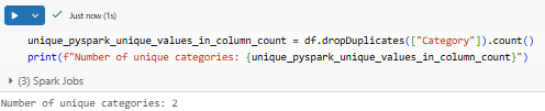 Counting unique values in a column - PySpark - PySpark DataFrame - Create PySpark DataFrame - Databricks PySpark - PySpark in Databricks - Databricks and PySpark - PySpark Unique - PySpark Unique Values in Column - PySpark Get Unique Values in Column - PySpark Distinct - PySpark Distinct Values - PySpark Example - PySpark Count Unique - PySpark Count Unique Values in Column - PySpark Count Distinct - PySpark Count Distinct Values in Column - Count Distinct PySpark - Distinct Values - Distinct Values PySpark - PySpark Count Distinct Values - Unique Values - Unique Values Access - Unique Values DataFrame - Unique Values Pandas - Unique Values in a Column - Unique Values in PySpark - Unique Values PySpark - PySpark collect - collect PySpark - collect in PySpark - PySpark show - PySpark groupBy - PySpark orderBy - PySpark count - PySpark dropDuplicates - PySpark to Pandas - Pandas to PySpark DataFrame - Pandas DataFrame to PySpark DataFrame - PySpark DataFrame to Pandas - Pandas Distinct Values - Pandas Distinct Values in Column - Distinct Values Pandas - PySpark Architecture - PySpark Architecture Diagram - Databricks Compute - Databricks Notebook