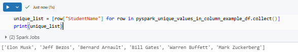 Converting PySpark unique values into list - PySpark - PySpark DataFrame - Create PySpark DataFrame - Databricks PySpark - PySpark in Databricks - Databricks and PySpark - PySpark Unique - PySpark Unique Values in Column - PySpark Get Unique Values in Column - PySpark Distinct - PySpark Distinct Values - PySpark Example - PySpark Count Unique - PySpark Count Unique Values in Column - PySpark Count Distinct - PySpark Count Distinct Values in Column - Count Distinct PySpark - Distinct Values - Distinct Values PySpark - PySpark Count Distinct Values - Unique Values - Unique Values Access - Unique Values DataFrame - Unique Values Pandas - Unique Values in a Column - Unique Values in PySpark - Unique Values PySpark - PySpark collect - collect PySpark - collect in PySpark - PySpark show - PySpark groupBy - PySpark orderBy - PySpark count - PySpark dropDuplicates - PySpark to Pandas - Pandas to PySpark DataFrame - Pandas DataFrame to PySpark DataFrame - PySpark DataFrame to Pandas - Pandas Distinct Values - Pandas Distinct Values in Column - Distinct Values Pandas - PySpark Architecture - PySpark Architecture Diagram - Databricks Compute - Databricks Notebook