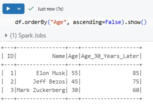 Sorting age data - PySpark - PySpark DataFrame - Create PySpark DataFrame - Databricks PySpark - PySpark in Databricks - Databricks and PySpark - PySpark Unique - PySpark Unique Values in Column - PySpark Get Unique Values in Column - PySpark Distinct - PySpark Distinct Values - PySpark Example - PySpark Count Unique - PySpark Count Unique Values in Column - PySpark Count Distinct - PySpark Count Distinct Values in Column - Count Distinct PySpark - Distinct Values - Distinct Values PySpark - PySpark Count Distinct Values - Unique Values - Unique Values Access - Unique Values DataFrame - Unique Values Pandas - Unique Values in a Column - Unique Values in PySpark - Unique Values PySpark - PySpark collect - collect PySpark - collect in PySpark - PySpark show - PySpark groupBy - PySpark orderBy - PySpark count - PySpark dropDuplicates - PySpark to Pandas - Pandas to PySpark DataFrame - Pandas DataFrame to PySpark DataFrame - PySpark DataFrame to Pandas - Pandas Distinct Values - Pandas Distinct Values in Column - Distinct Values Pandas - PySpark Architecture - PySpark Architecture Diagram - Databricks Compute - Databricks Notebook